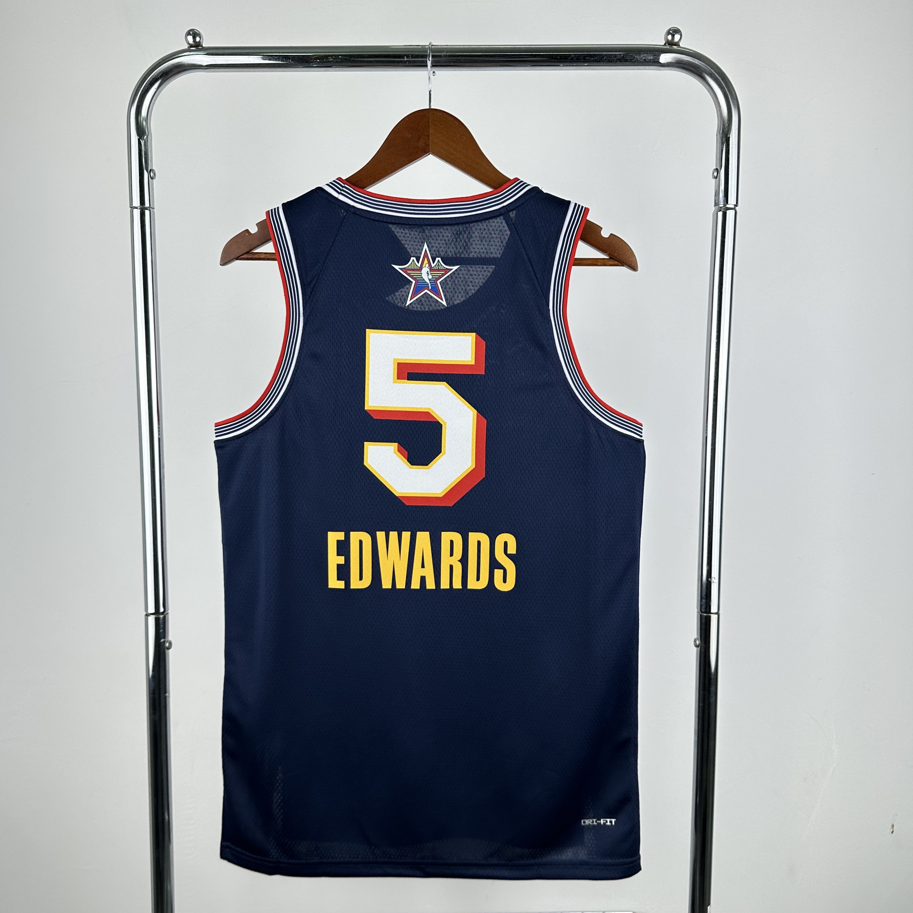 Men 2025 All star #5 Edwards Drak Blue Jordan Edition NBA Jersey->more jerseys->NBA Jersey
